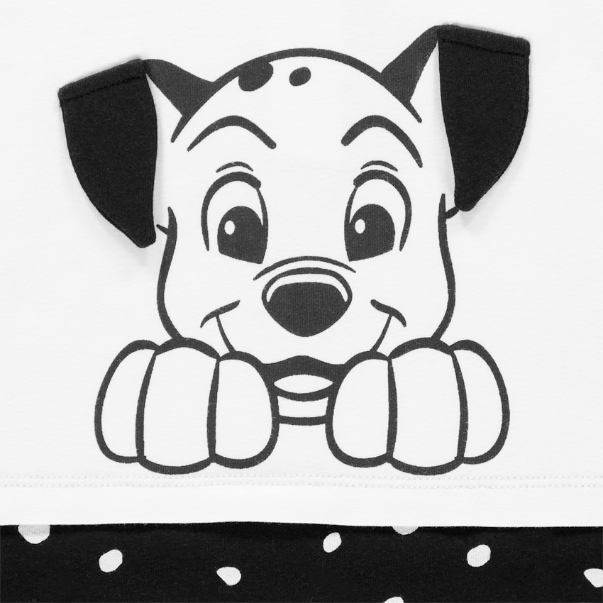 Pelele corto efecto 2 en 1 estampado 101 Dálmatas Disney 