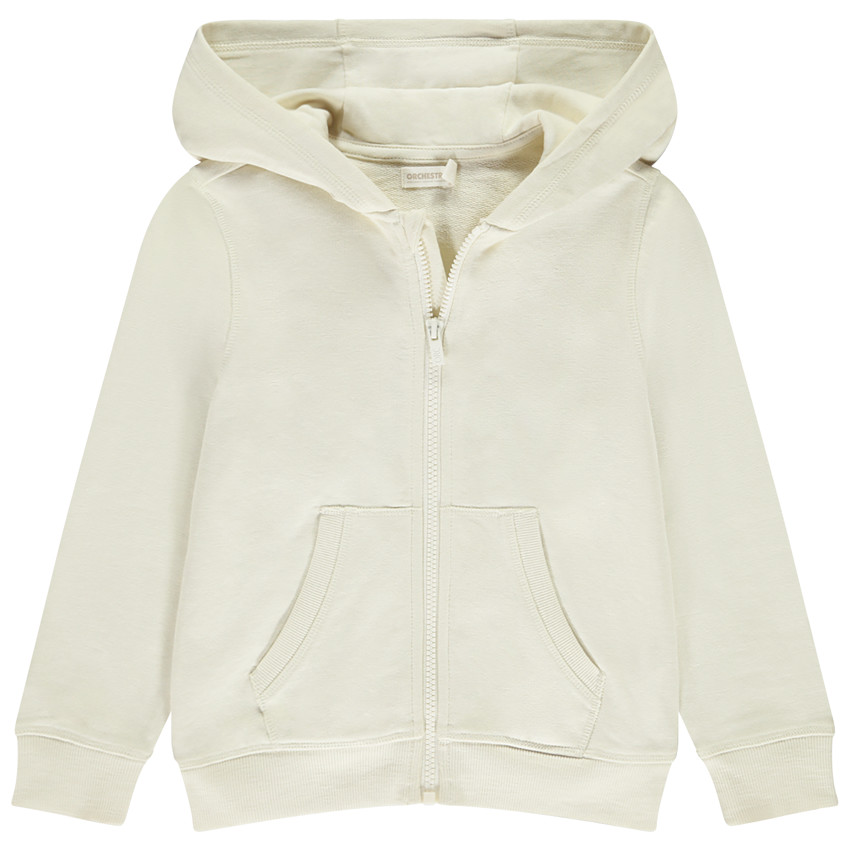 Gilet de felpa lisa con capucha niño 