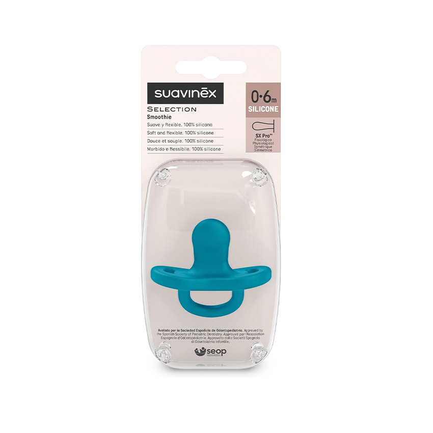 Chupete silicona fisiológico 0-6M Colour Essence Smoothie azul intenso 