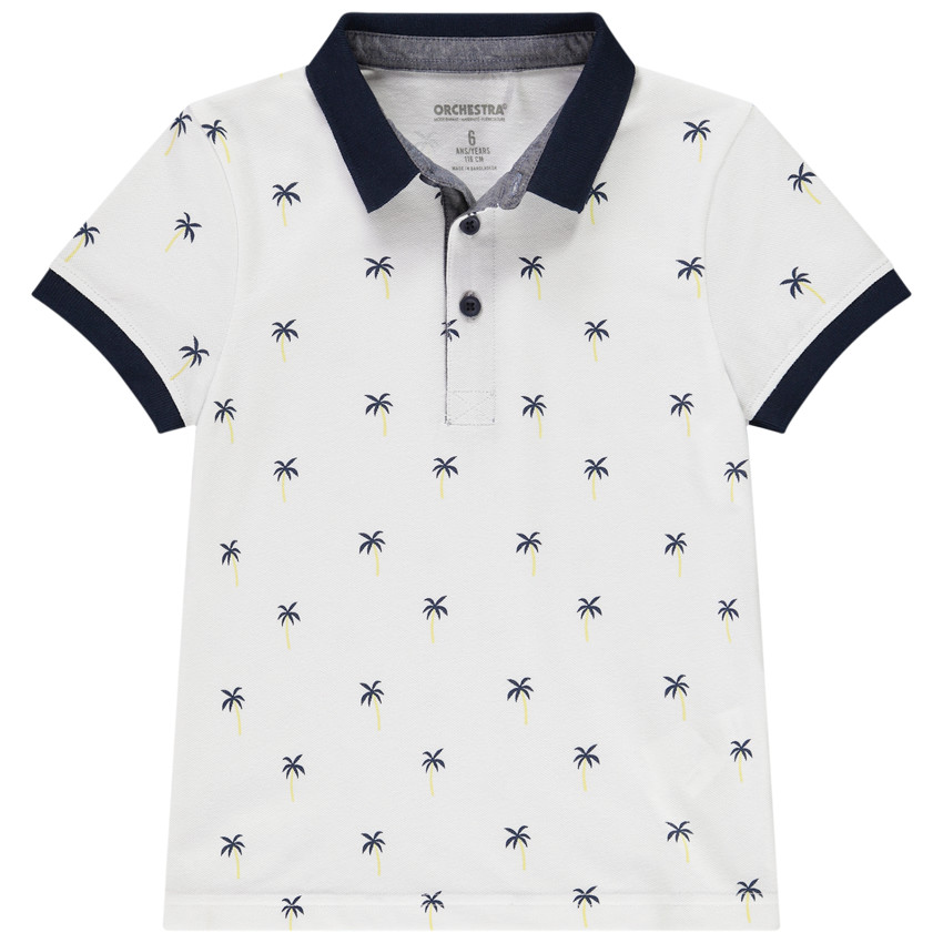 Polo de manga corta estampado palmeras para niño  Additional Polo de manga corta estampado palmeras para niño