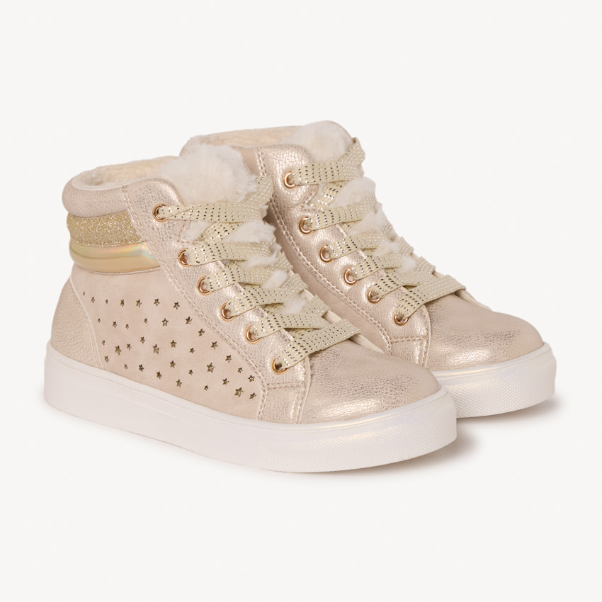 Botines fantasía forrados con estrellas para niña 