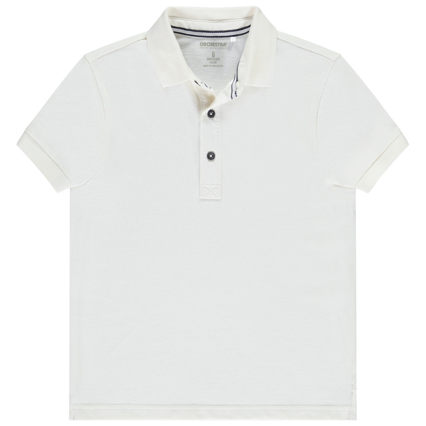 Polo de manga corta liso para niño 