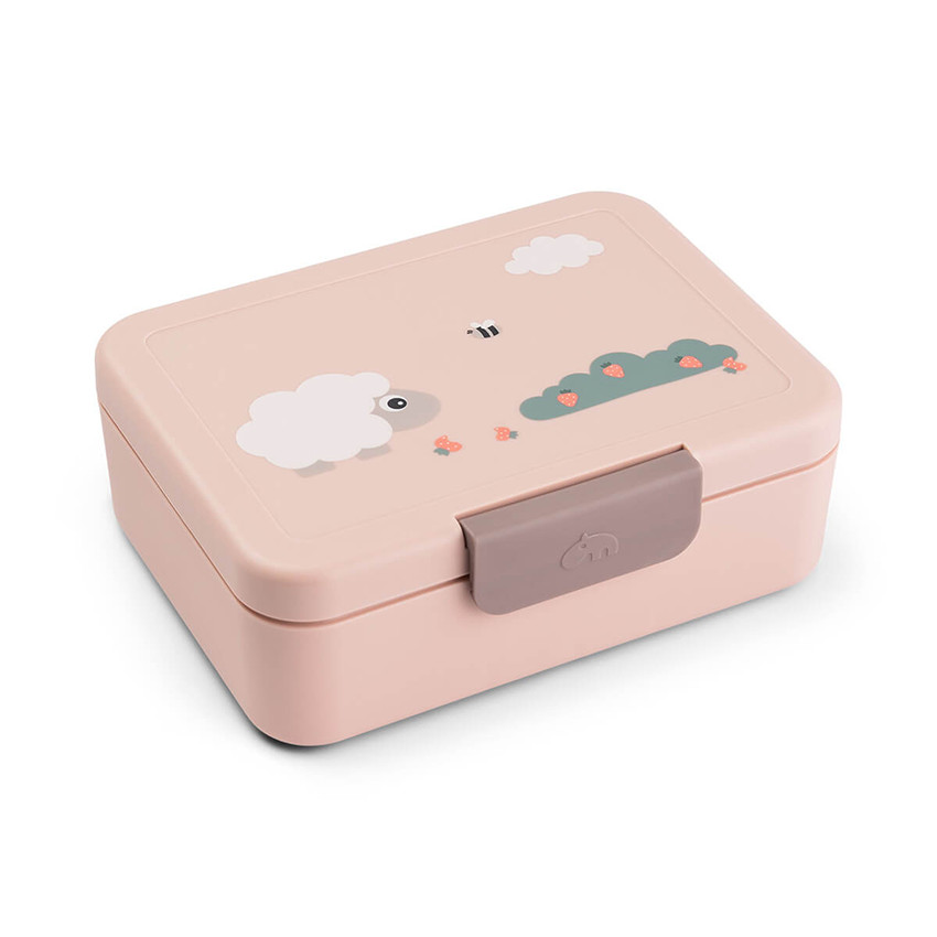 Lonchera con separador Tiny Farm rosa 