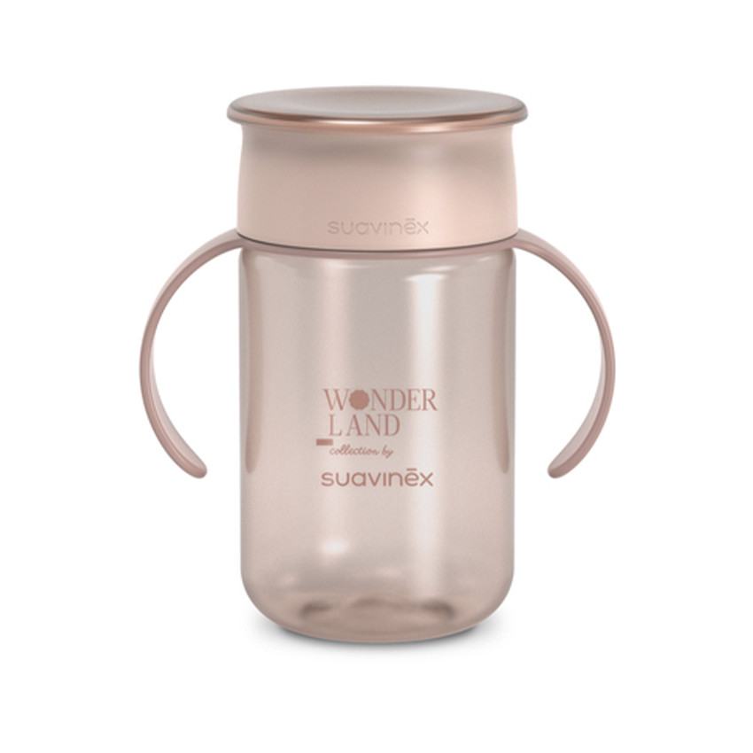 Vaso de aprendizaje 360º 340ml Wonderland Rosa +12M 