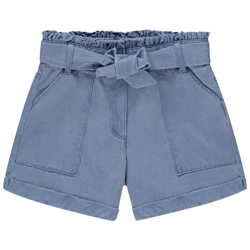 Short paperbag con cinturón para anudar para niña 