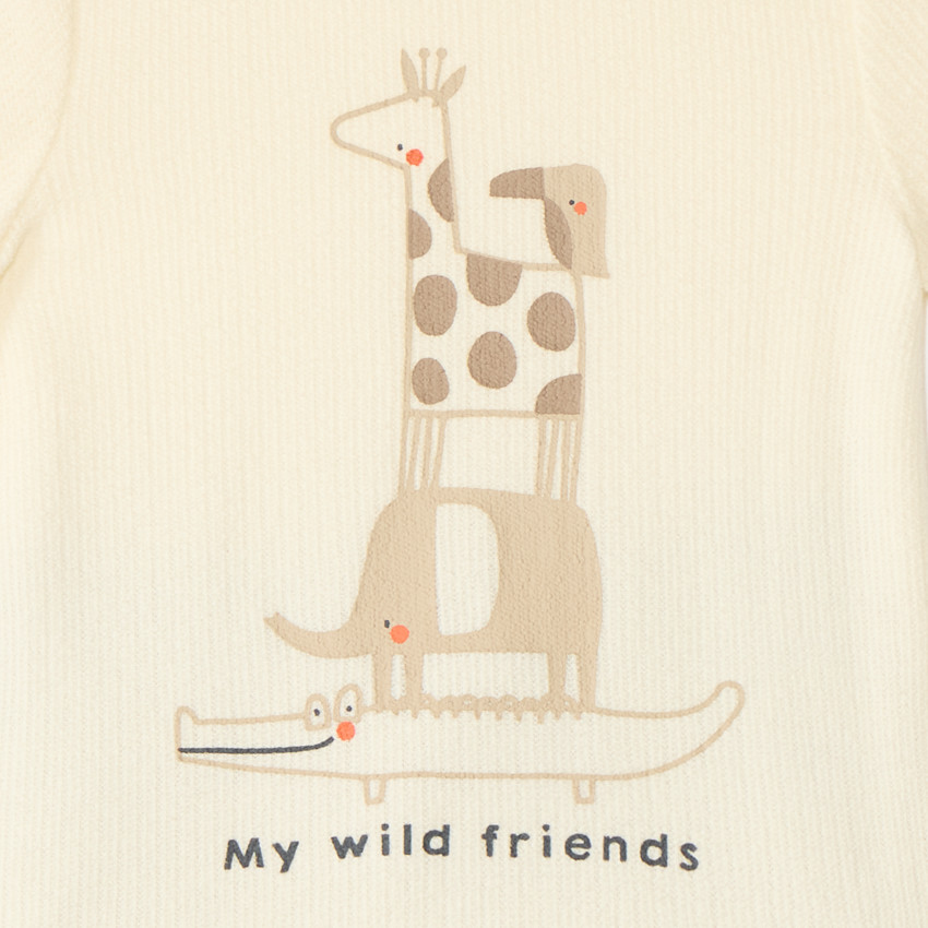 Conjunto corto de camiseta + pantalón corto de punto para bebé niño 