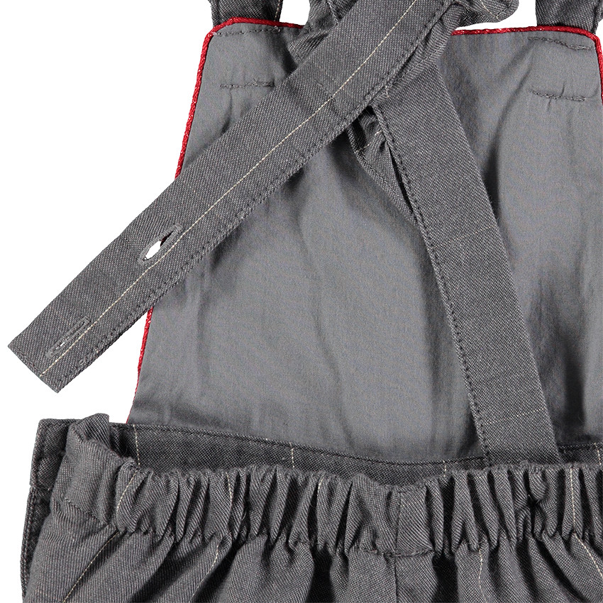 Peto largo con grandes cuadros y forro de punto  Additional Peto largo con grandes cuadros y forro de punto