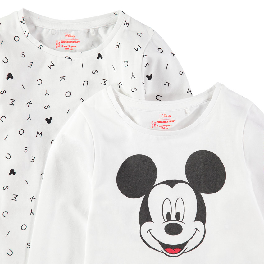 Juego de dos camisetas interiores de manga larga con estampado de Mickey de Disney 