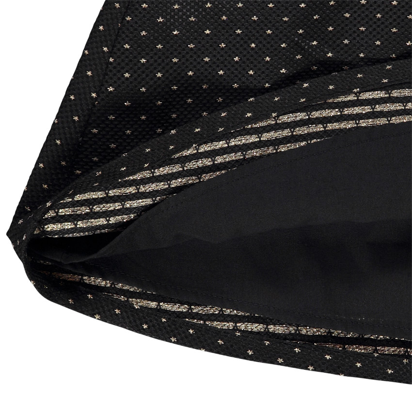 Falda de jacquard con estampado de estrellas lurex para niña 