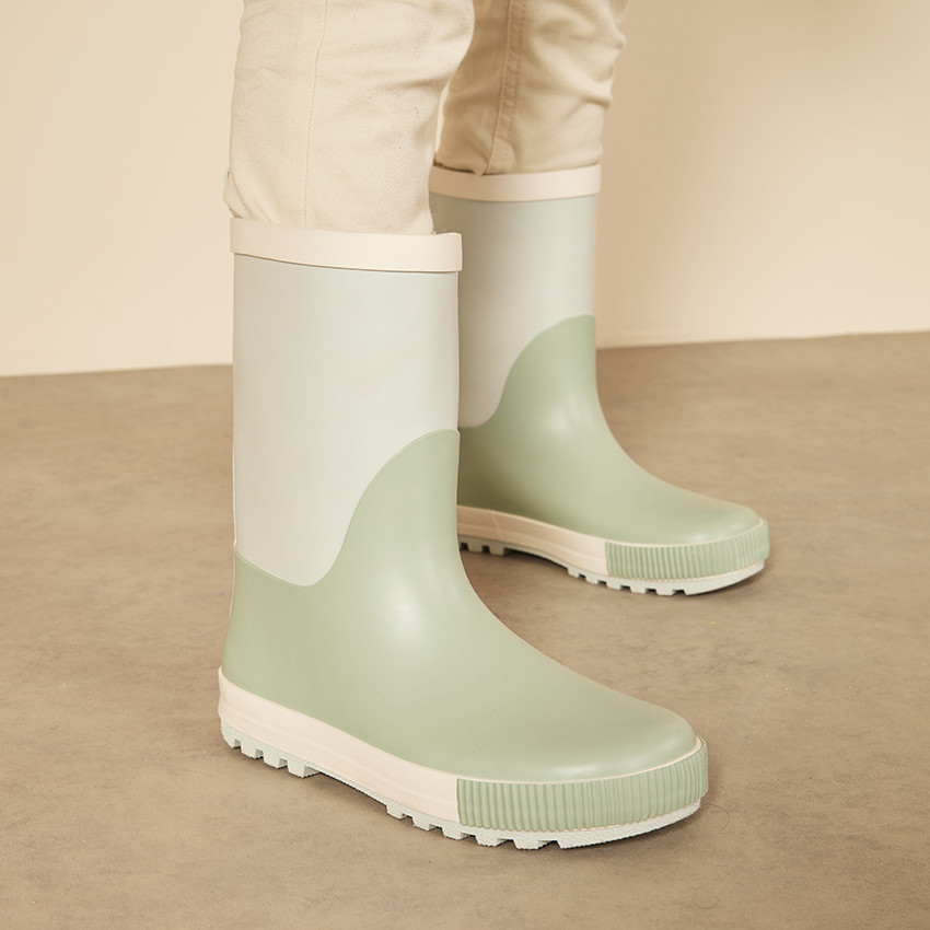 Botas de lluvia efecto degradado verde para niño 