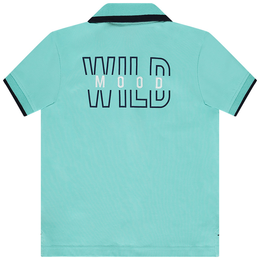 Polo manches courtes broderie et print pour garçon 