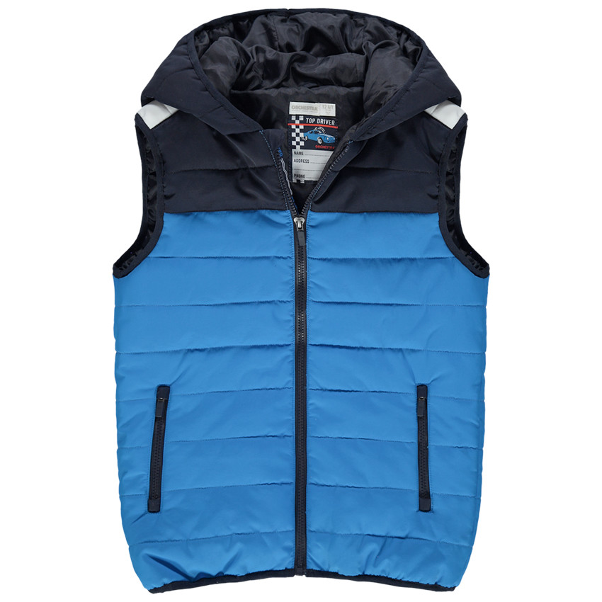 Anorak sin mangas acolchado con bolsillos con cremallera 