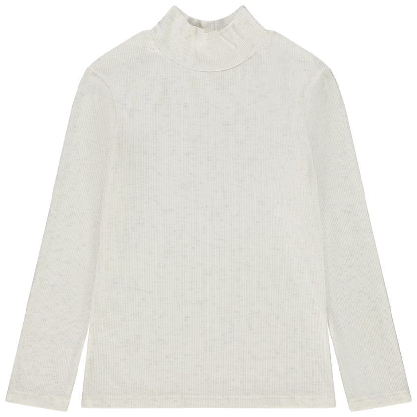 Pelele efecto canalé con cuello chimenea para niña 