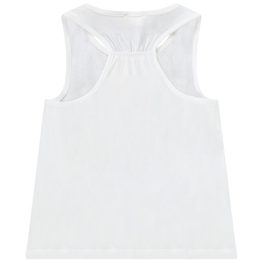 Camiseta sin mangas estampada con tirantes y diseño de espalda nadadora para niña 