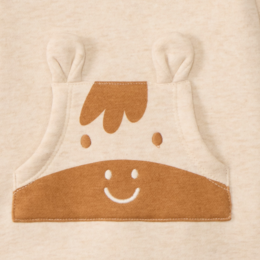 Conjunto de chándal de felpa con estampado de caballo para bebé niño 