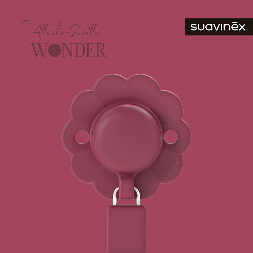 Attache-sucette en silicone Wonder viva magenta 