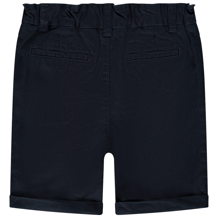 Bermudas de corte chino unicolor en algodón texturizado para bebé niño 