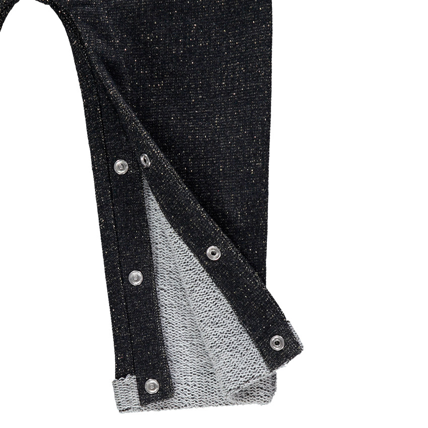 Ensemble avec t-shirt à pois et salopette en molleton 