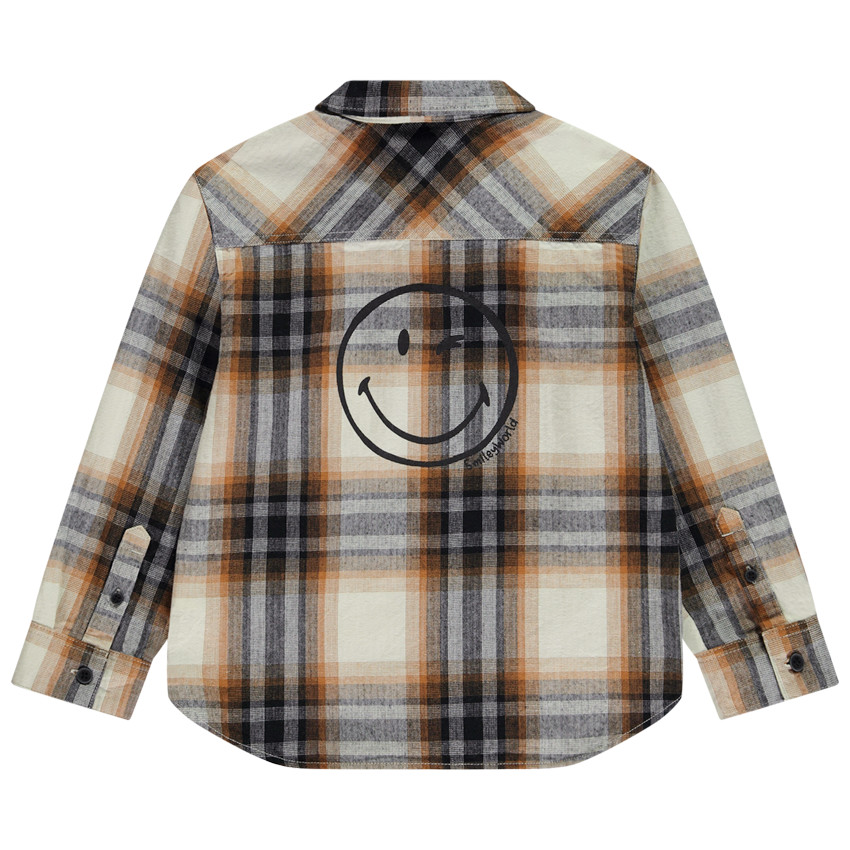 Camisa de manga larga a cuadros SmileyWorld para niño 