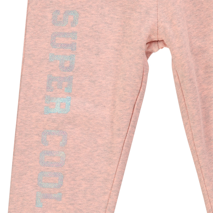 Pantalon de jogging en molleton à texte et bandes contrastées 