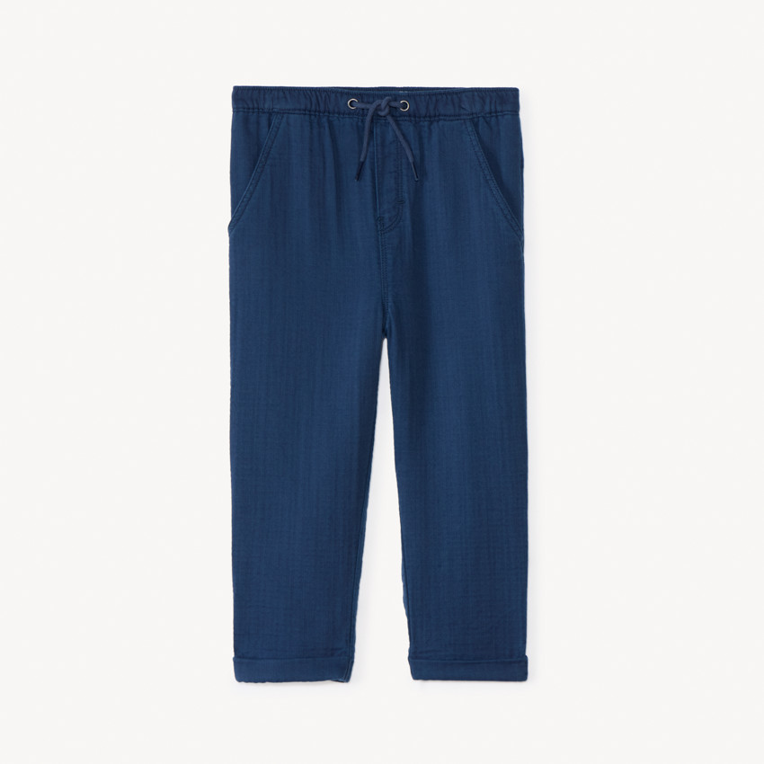 Pantalón liso de tela para bebé niño 