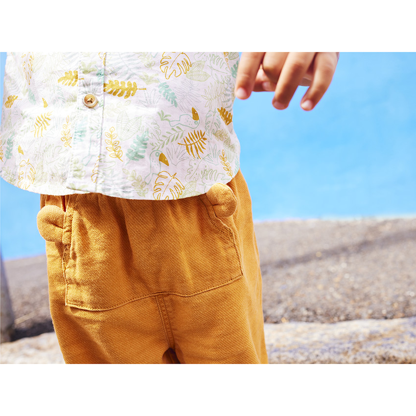 Conjunto 2 piezas estampado hojas para bebé niño 