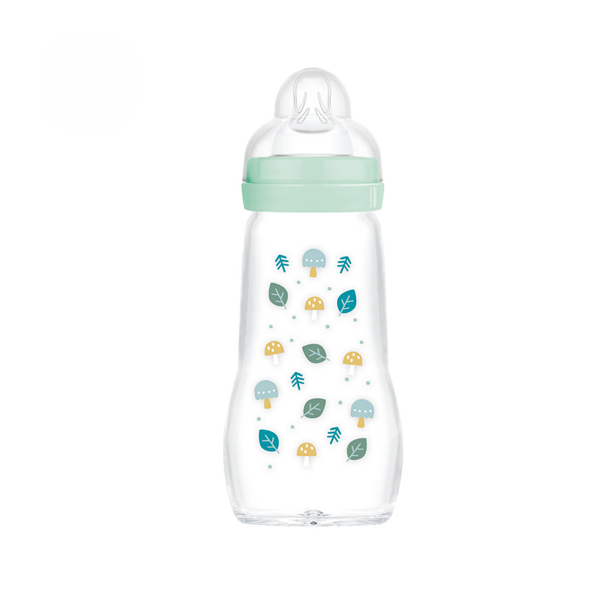 Biberón de vidrio 260ml tetina flujo 2  