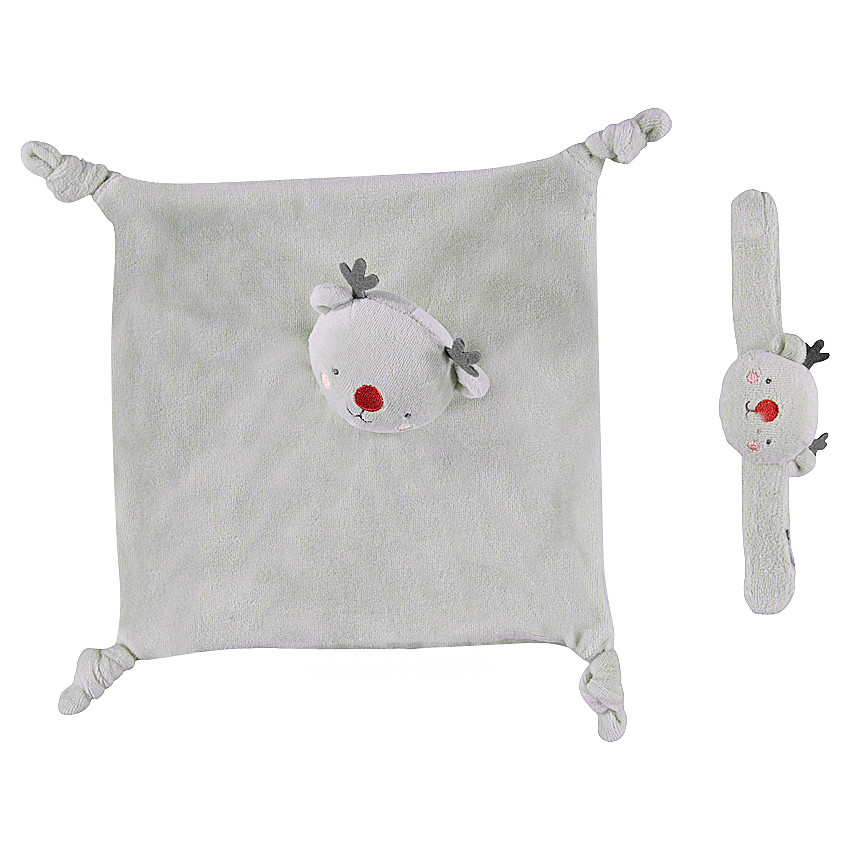 Peluche plano de terciopelo con sonajero de terciopelo de alce  Additional Peluche plano de terciopelo con sonajero de terciopelo de alce