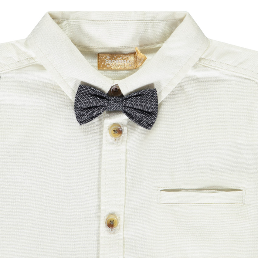 Camisa de manga larga con pajarita para niño  Additional Camisa de manga larga con pajarita para niño