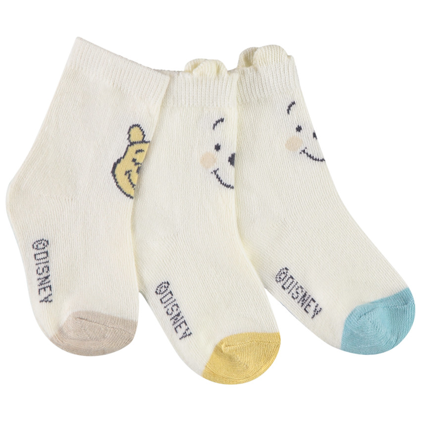 Pack de 3 pares de calcetines Winnie Disney para bebé niño 