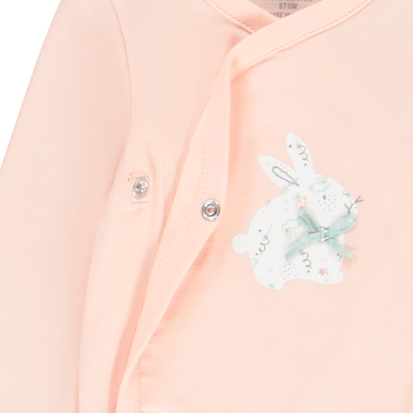 Pack de 5 bodies de manga larga con estampado de conejito 