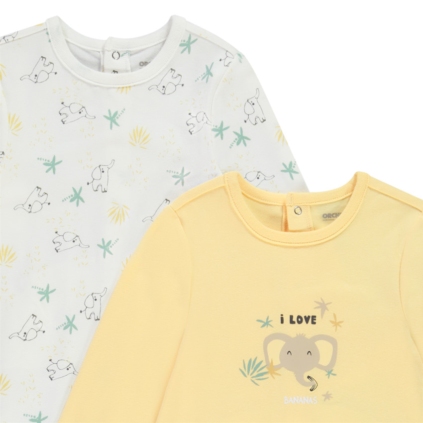 Lote de 2 peleles para bebé niño con aperturas adaptadas a su edad 