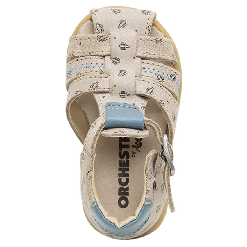 Sandalias de cuero con cactus estampados all over 