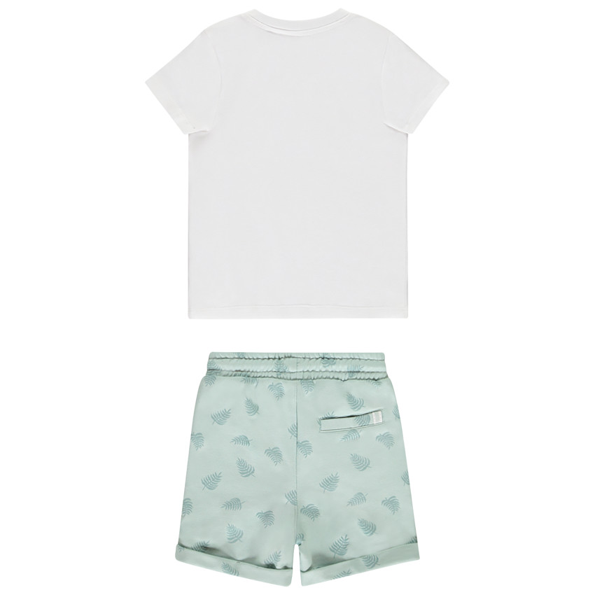 Conjunto de 2 piezas con bermudas estampadas para bebé niño 