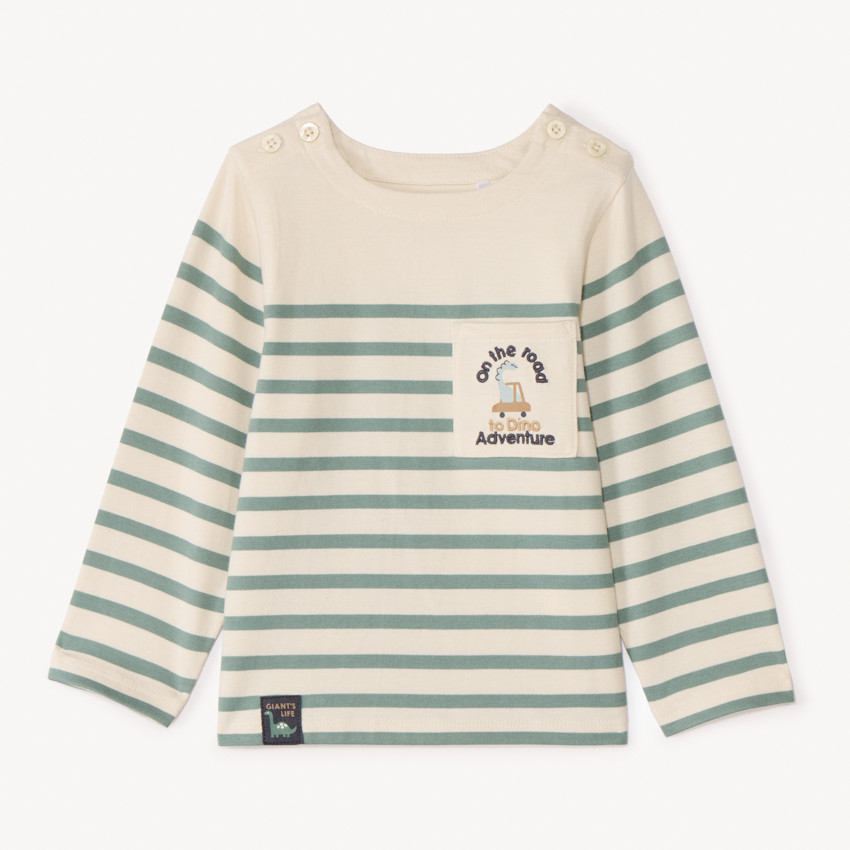 Marinière à poche décorée pour bébé garçon 