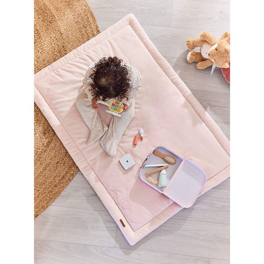 Kit de peluquería y maquillaje de madera rosa Prémaman 