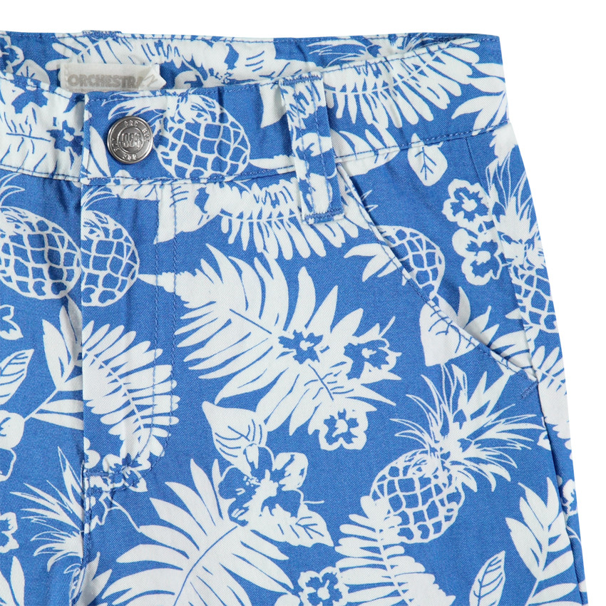 Bermudas de tela con estampado vegetal all over  Additional Bermudas de tela con estampado vegetal all over
