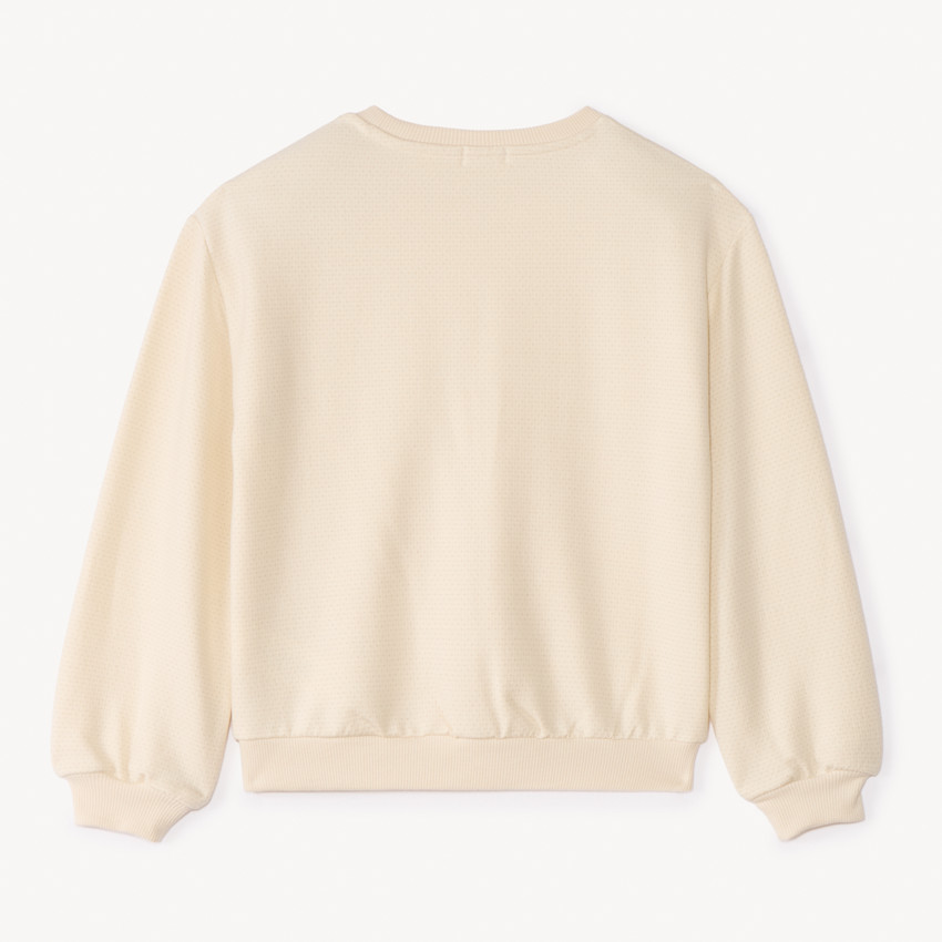 Sudadera de felpa oversize con diseño de pétalos 3D para niña 