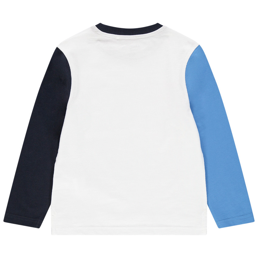 Camiseta de manga larga que contrasta y estampado de coche vintage 