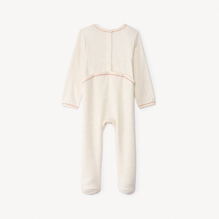 Dors-bien en velours à puff print Minnie Disney pour bébé fille avec ouvertures différentes selon l'âge 