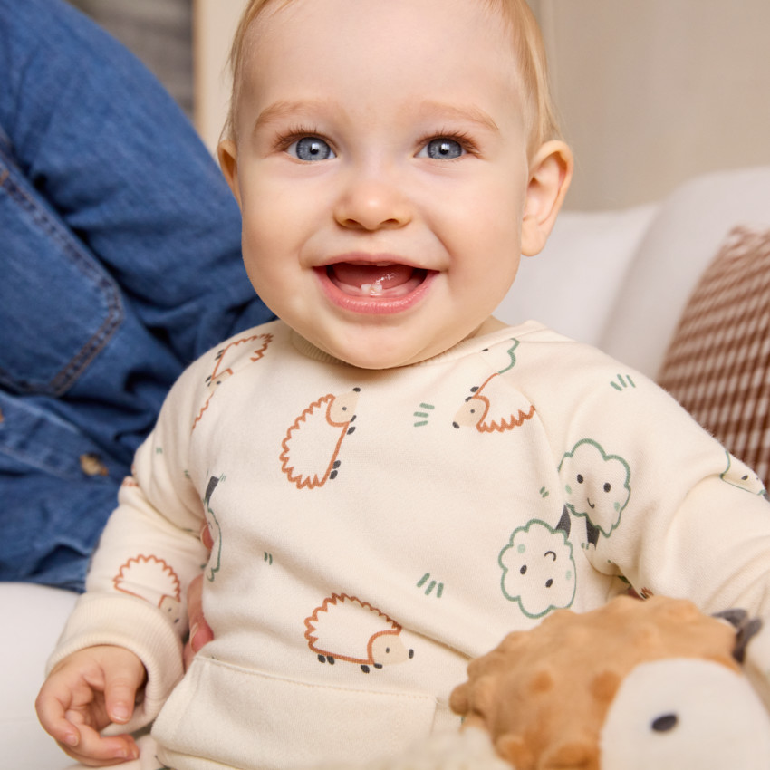 Ensemble jogging imprimé arbres/hérissons pour bébé garçon 