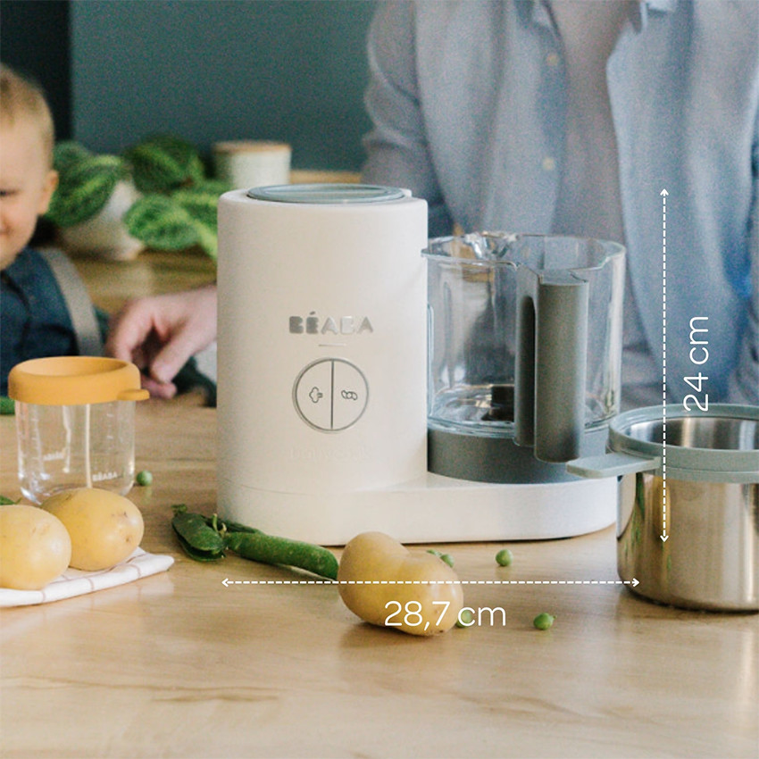 Babycook Néo robot de cocina para bebés 6 en 1 hecho en Francia gris/blanco 