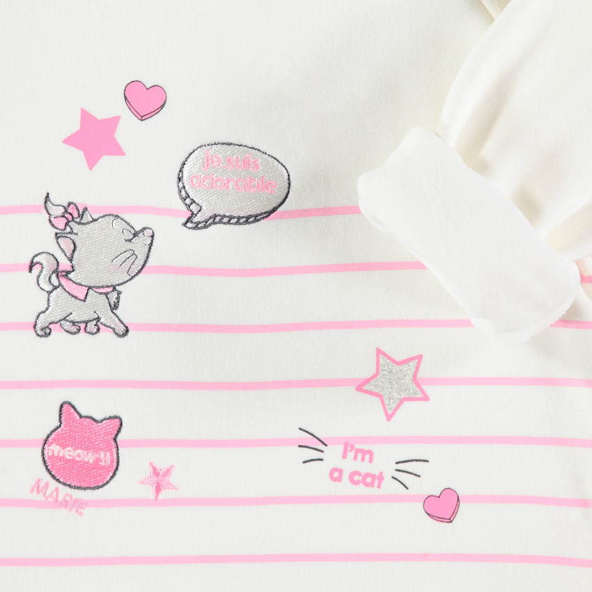 Sudadera de felpa con rayas y estampado María Disney 