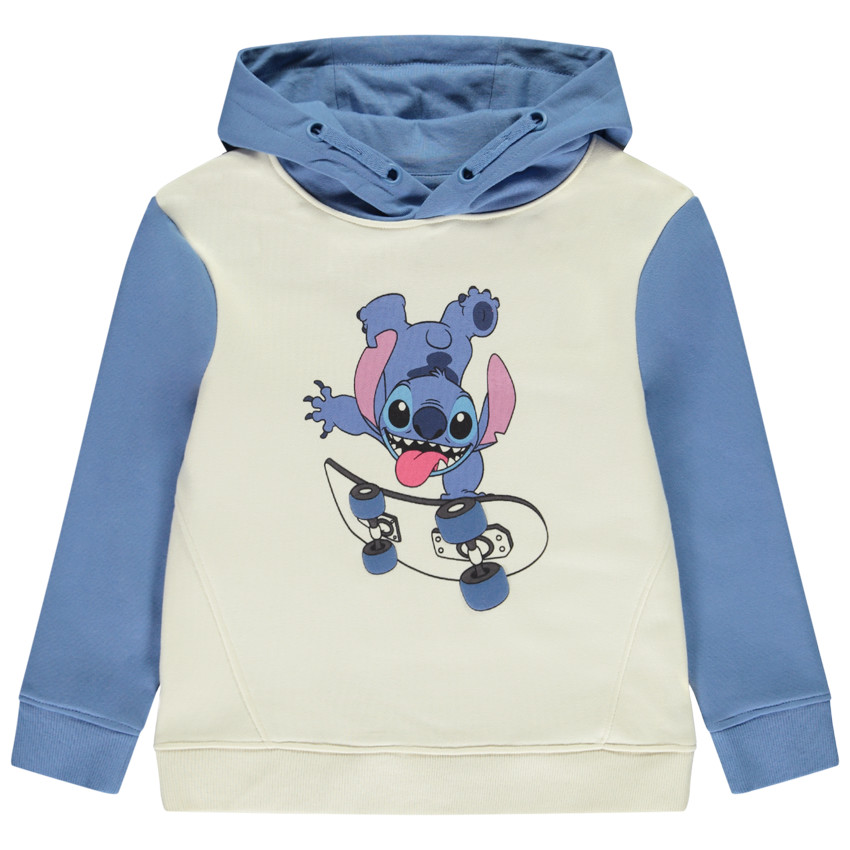 Sudadera con capucha efecto color block Stitch Disney para niño 