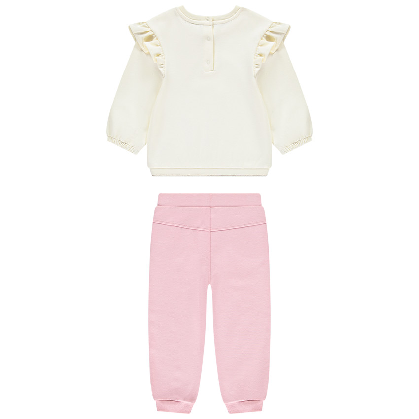 Conjunto de sudadera con volantes + pantalón de chándal para niña bebé 