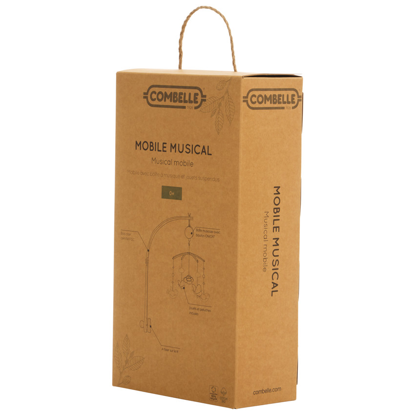 Móvil musical Promenade Bucolique rosa 