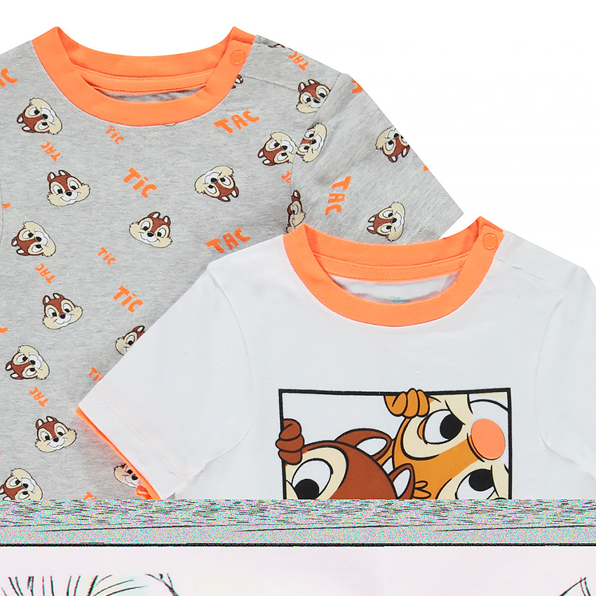 Lot de 2 combinaisons courtes Tic & Tac Disney pour bébé garçon 
