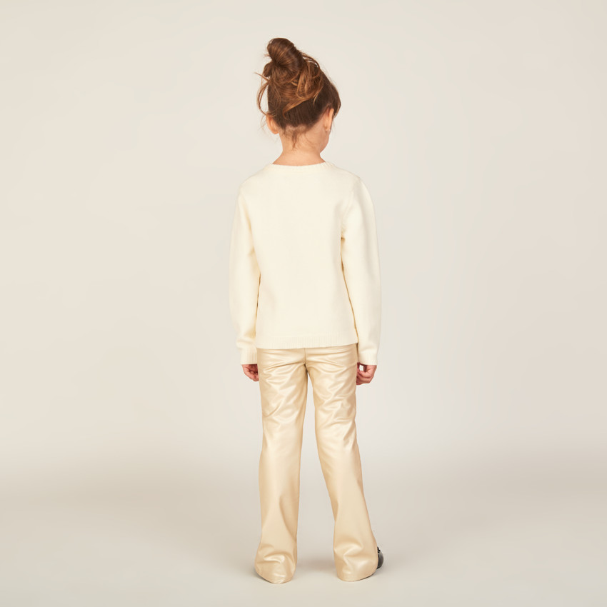 Suéter de punto con grandes lentejuelas para niña 