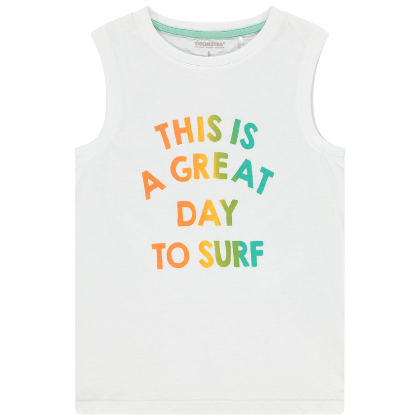 Débardeur en coton avec print dégradé pour garçon 