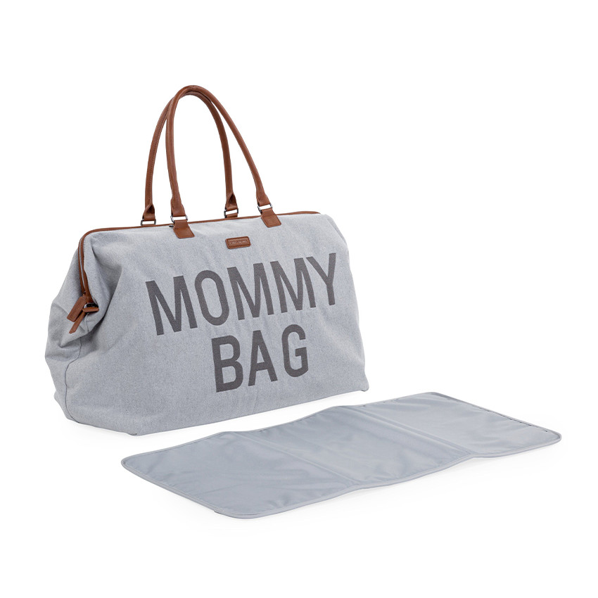 Bolso maternidad Mommy Bag con cambiador canvas gris 